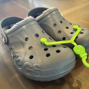 NWT CROCS Kids Baya Lined Clog Shoes